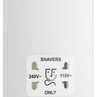 BG Evolve Pearl White Dual Voltage Shaver Socket 115/240V - PCDCL20W