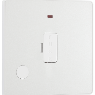 BG Evolve Pearl White Unswitched 13A Fused Connection Unit With Power LED Indicator And Flex Outlet - PCDCL54W
