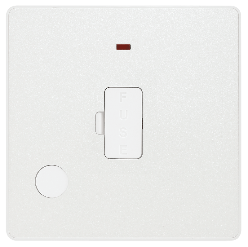 BG Evolve Pearl White Unswitched 13A Fused Connection Unit With Power LED Indicator And Flex Outlet - PCDCL54W, Image 2 of 6