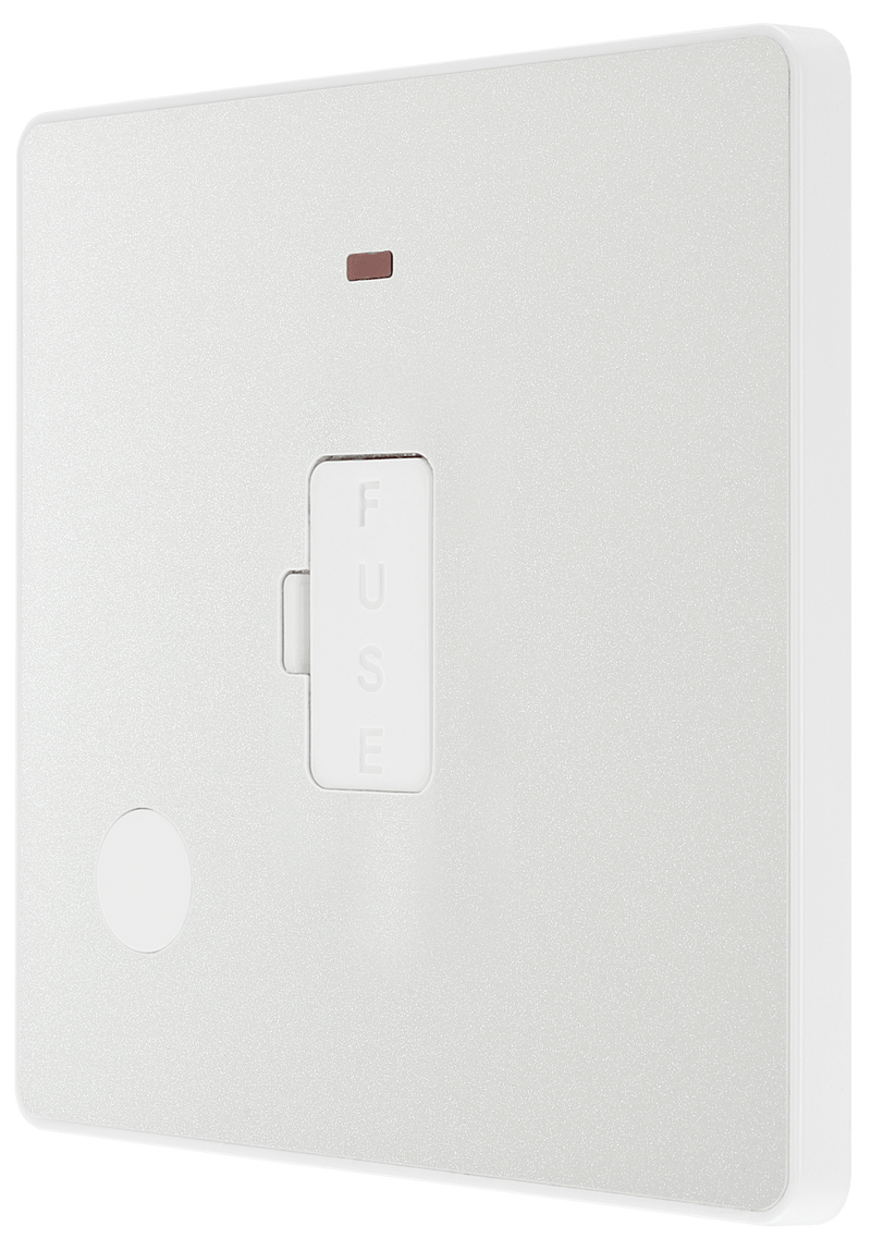 BG Evolve Pearl White Unswitched 13A Fused Connection Unit With Power LED Indicator And Flex Outlet - PCDCL54W, Image 4 of 6