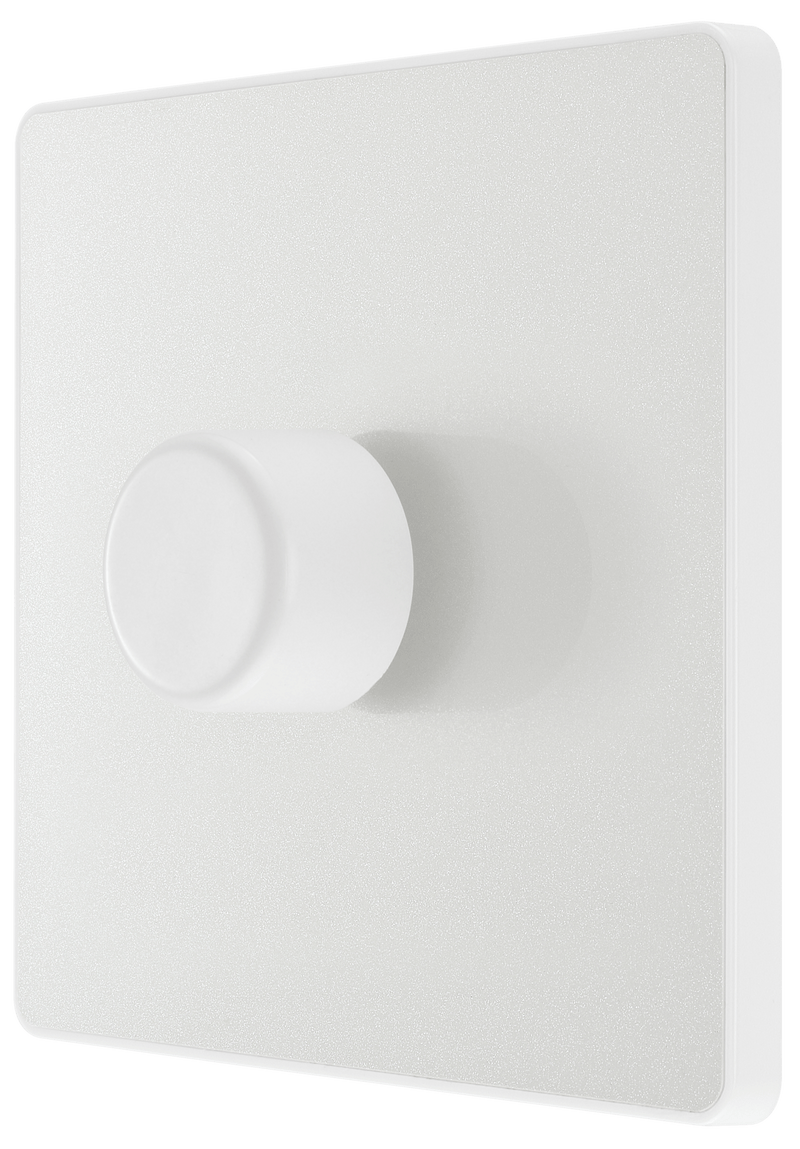 BG Evolve Pearl White Trailing Edge LED 200W Single Dimmer Switch 2-Way Push On/Off - PCDCL81W, Image 4 of 6