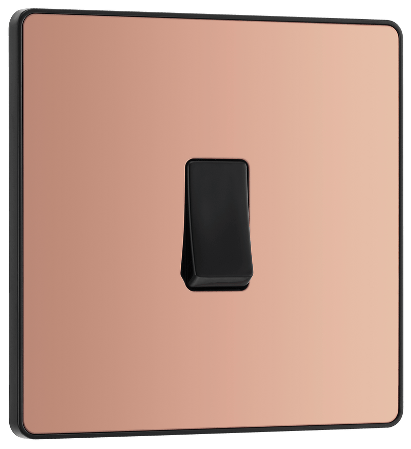 BG Evolve Polished Copper Single Light Switch 20A 16AX 2 Way - PCDCP12B, Image 2 of 6