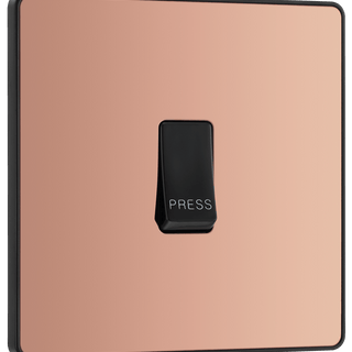 BG Evolve Polished Copper Single Press Switch 10A - PCDCP14B
