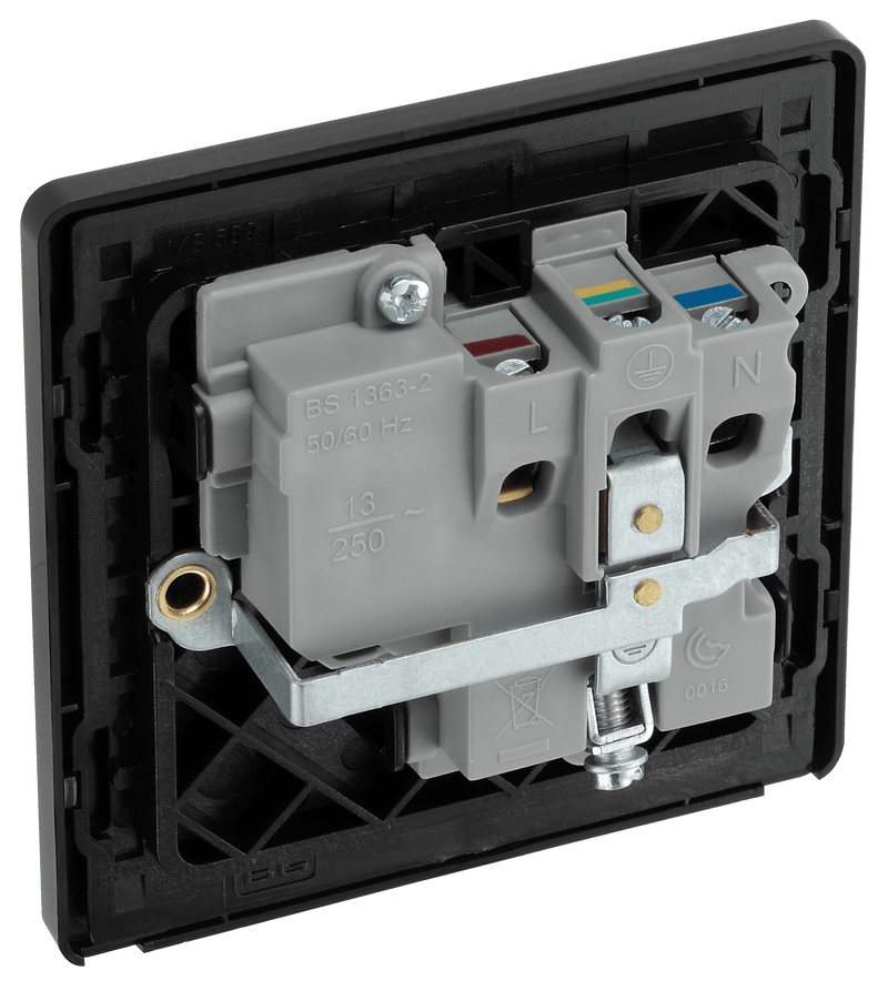 BG Evolve Polished Copper Single Switched 13A Power Socket - PCDCP21B, Image 5 of 6