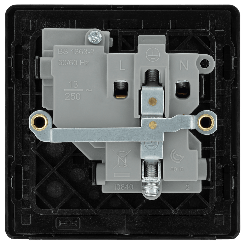 BG Evolve Polished Copper Single Switched 13A Power Socket - PCDCP21B, Image 6 of 6