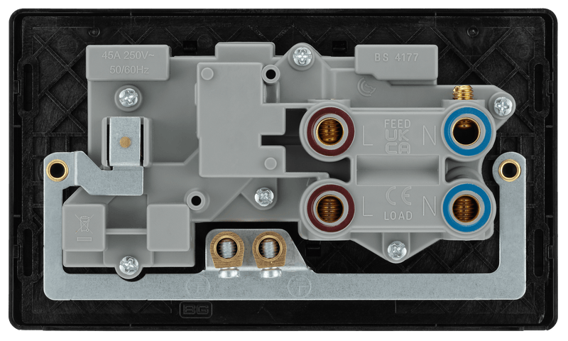 BG Evolve Polished Copper 45A 2-Pole Cooker Switch With 13A Switched Socket & LED Indicators  - PCDCP70B, Image 6 of 6