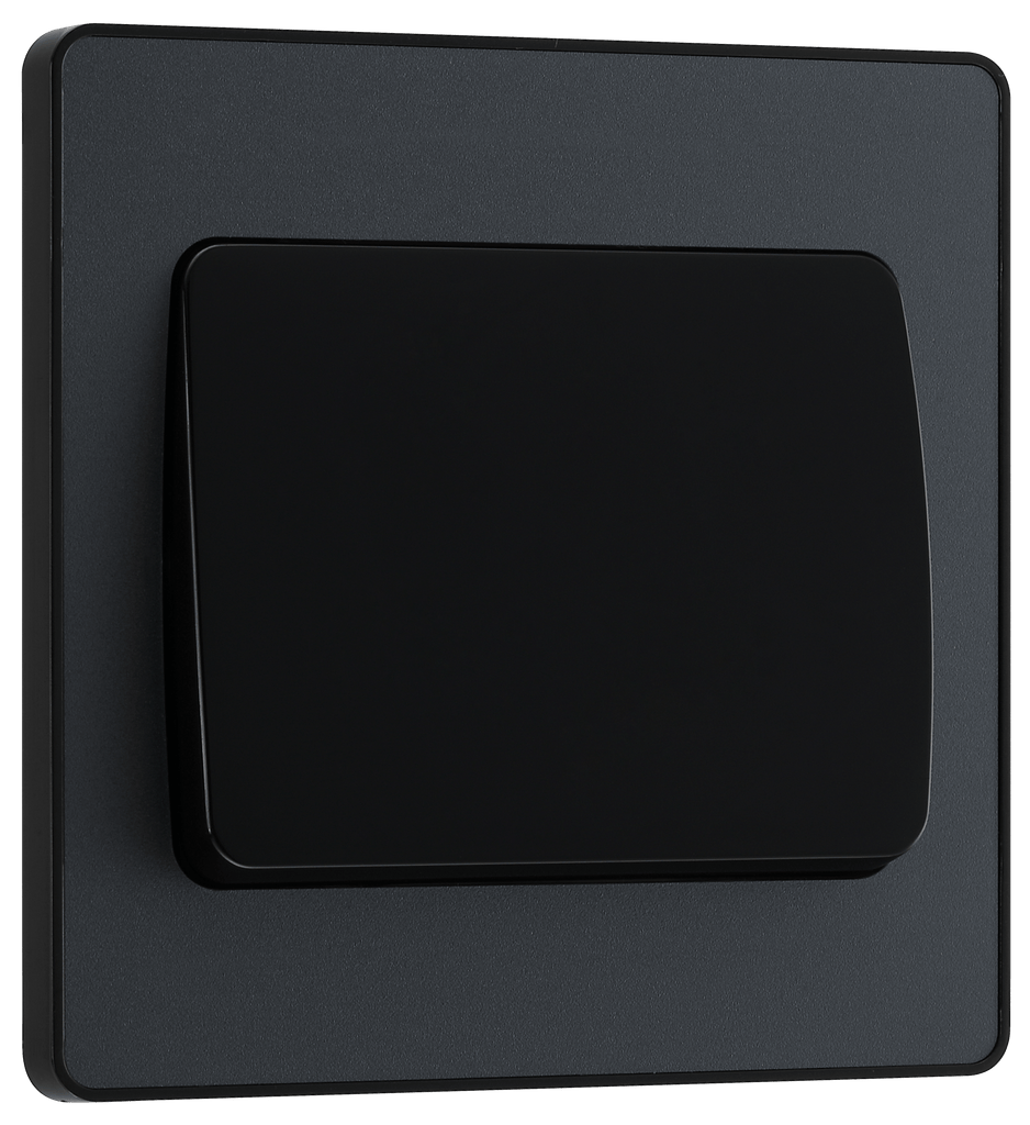 BG Evolve Matt Grey Single Light Switch 20A 16AX 2 Way Wide Rocker P