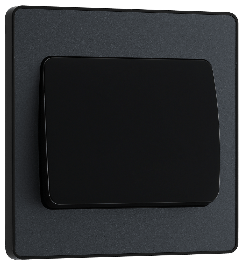 BG Evolve Matt Grey Single Light Switch 20A 16AX 2 Way Wide Rocker - P ...