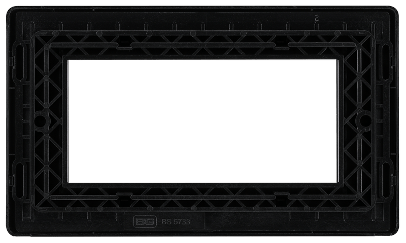 BG Evolve Matt Grey Grid 4 Gang Euro Module Front Plate - PCDMGEMR4B, Image 5 of 5