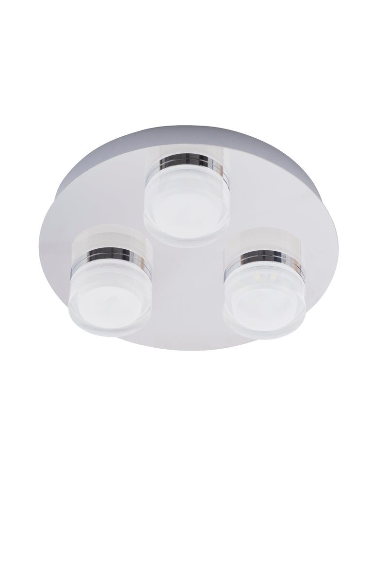Forum Lighting Amalfi 3 Light LED Bathroom Flush Ceiling Light Chrome - SPA-31736-CHR, Image 1 of 1
