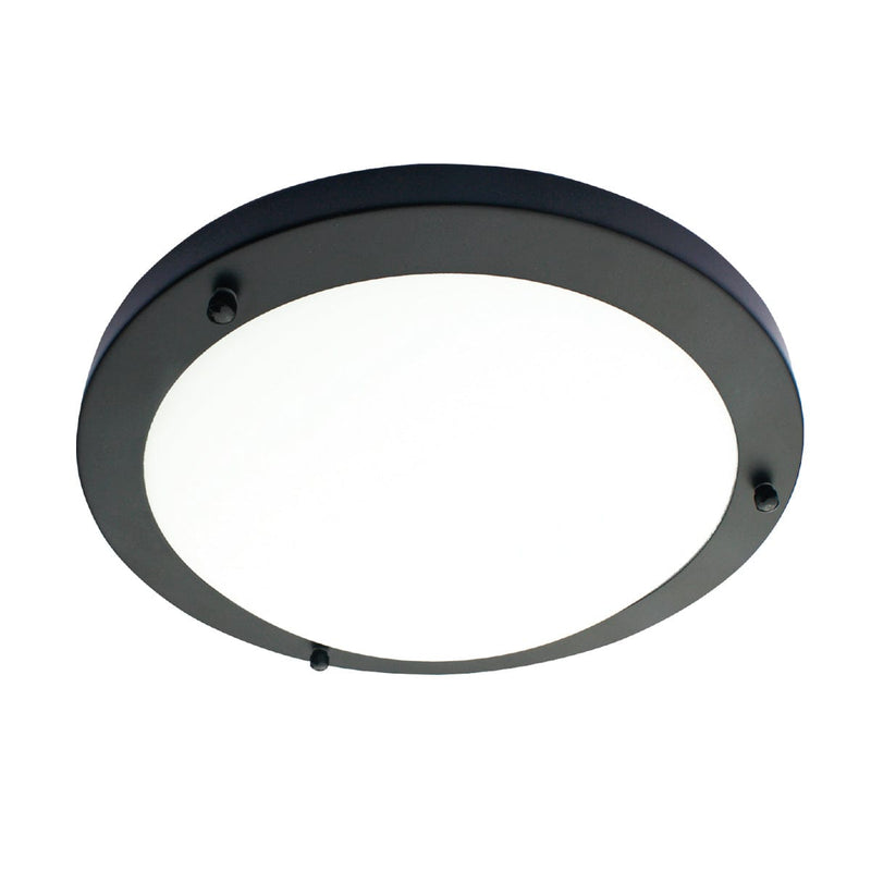Forum Delphi 310mm E27 Bathroom Light - Satin Black - SPA-34050-SBLK, Image 1 of 1