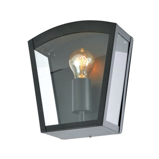 Forum Artemis Curve E27 Box Lantern - Black - ZN-20945-BLK