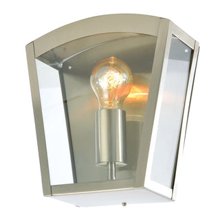 Forum Artemis Curve E27 Box Lantern - Stainless Steel - ZN-20945-SST
