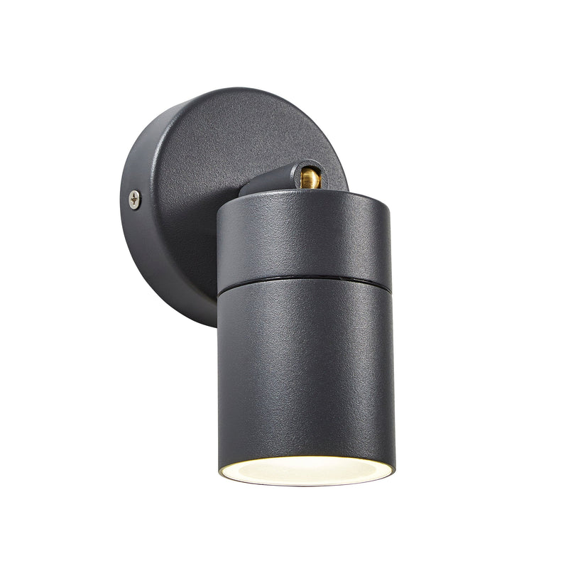 Forum Leto Adjustable Single GU10 Spotlight IP44 - Anthracite - ZN-26536-ANTH, Image 1 of 8