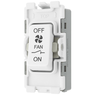 BG Evolve Grid 10A Triple Pole Fan Isolator - White - RPCDW15