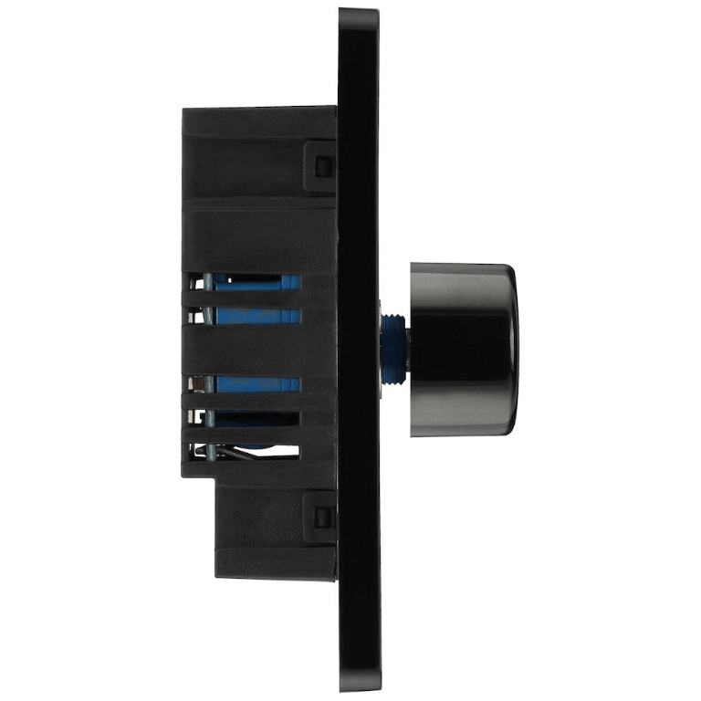BG Evolve Matt Black Trailing Edge LED 200W Single Dimmer Switch 2-Way Push On/Off - PCDMB81B, Image 2 of 3
