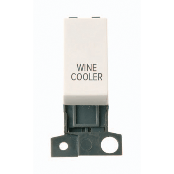 Click Scolmore MiniGrid 13A Double-Pole Wine Cooler Switch Polar White - MD018PW-WC, Image 1 of 1