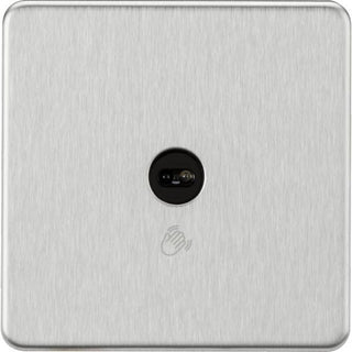 Knightsbridge 230V 1G 1-way Touchless Switch - Brushed Chrome - SFTS1BC