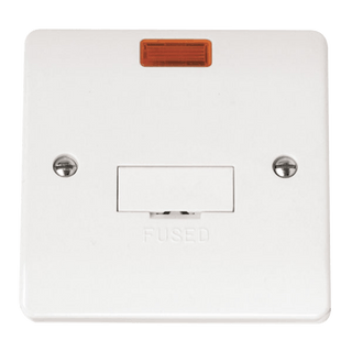 Click Scolmore Mode 13A Un-Switched Fused Spur Polar White - CMA653