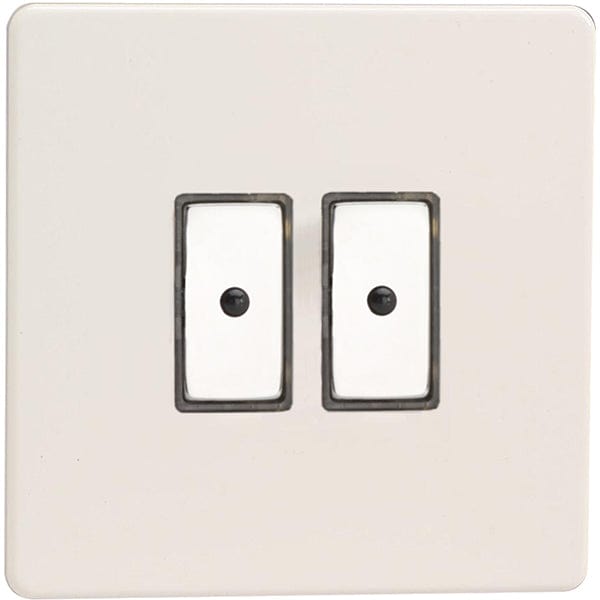 Varilight 2-Gang V-Pro Eclique2 Touch/Remote Control LED Dimmer - Premium White - JDQE102S, Image 1 of 1