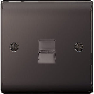 BG Nexus Metal Black Nickel Single Master Telephone Socket - NBNBTM1