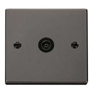 Click Scolmore Deco 1 Gang Non-Isolated Co-Axial Socket - VPBN065BK