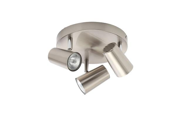Forum Harvey 3 Light Plate GU10 Spotlight - Satin Nickel - INL-31776-SNIC, Image 1 of 1