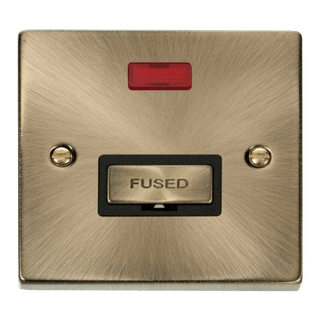 Click Scolmore Deco Ingot 13A Neon Fused Spur Unit - VPAB753BK