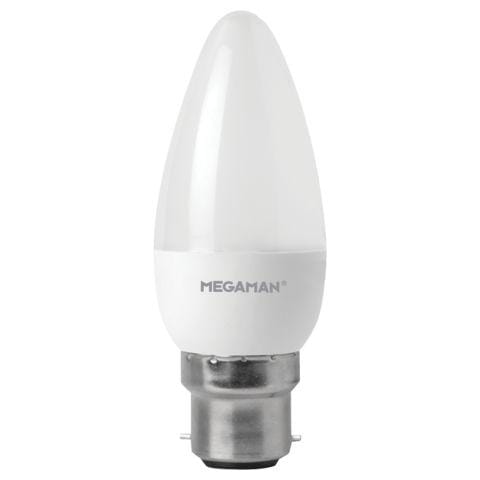 Megaman 3.5W LED BC/B22 Candle Warm White 360° 250lm Dimmable - 145500, Image 1 of 1
