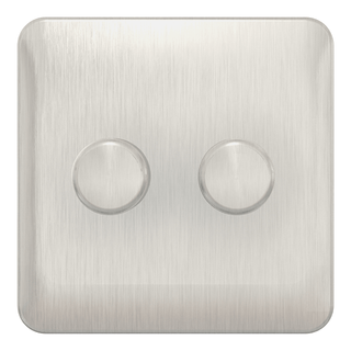 Schneider LSD Dimmer - 2G 2W 250W/VA - Stainless Steel - GGBL6022CSSS