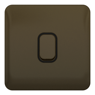 Schneider LSD 10AX 1G 2W Switch Black Insert - Mocha Bronze - GGBL1012BMB