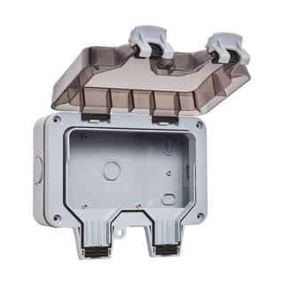 Forum Zinc 2 Gang Empty Outdoor Enclosure IP66 - Grey - ZN-38868