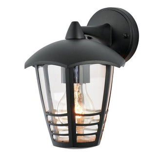 Forum Perdita Outdoor Curved Wall Lantern IP44 - Black - ZN-25463-BLK