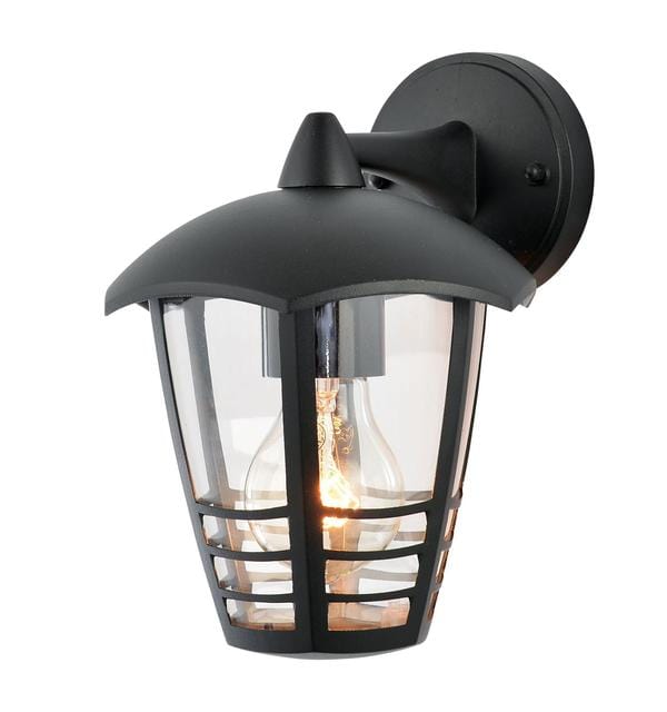 Forum Perdita Outdoor Curved Wall Lantern IP44 - Black - ZN-25463-BLK, Image 1 of 1