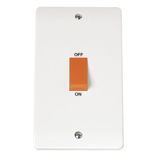 Click Scolmore Mode 2 Gang Rocker Switch Polar White - CMA202
