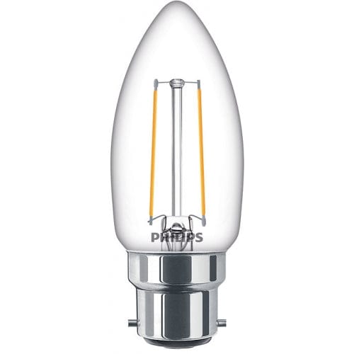 Philips CorePro 2-25W LED Filament Candle BC/B22 Very Warm White - 929001815692 (UK1022) - 34724300, Image 1 of 1