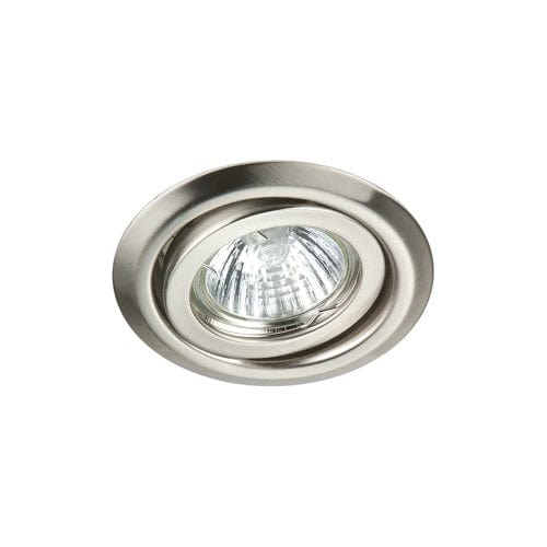 Robus RIDA 50W IP20 GU10 Pressed Steel Directional Downlight Brushed Chrome - R208PS-13, Image 1 of 2