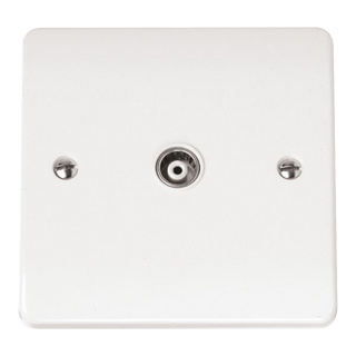 Click Scolmore Mode 45A Single Isolated Coaxel Socket Polar White - CMA158