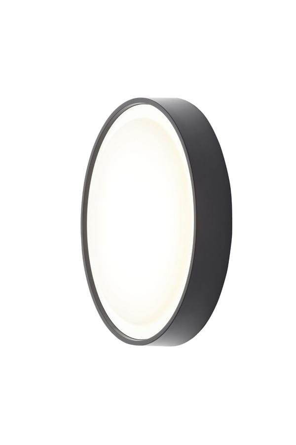 Forum Ripon 15W Round 270mm LED IP65 Bulkhead Black - Cool White - CZ-31745-BLK, Image 1 of 1