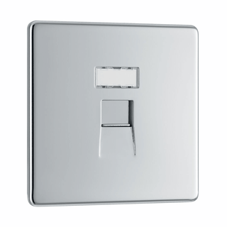 BG Flat Plate Polished Chrome Rj45 Data Skt 1G - FPCRJ451