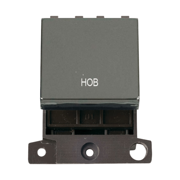 Click Scolmore MiniGrid 20A Double-Pole Ingot Hob Switch Black Nickel - MD022BN-HB, Image 1 of 1