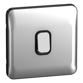 Schneider LSD 10AX 1G 2W Switch Black Insert - Polished Chrome - GGBL1012BPC