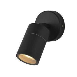 Forum Leto Adjustable Single GU10 Spotlight IP65 - Black - ZN-26536-BLK
