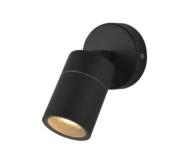 Forum Leto Adjustable Single GU10 Spotlight IP65 - Black - ZN-26536-BLK, Image 1 of 1