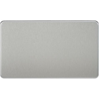 MLA Knightsbridge Screwless 2G Blanking Plate Brushed Chrome - SF8360BC