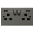 Click Scolmore Deco 4.2A USB 2 Gang Plug Socket - VPBN580BK