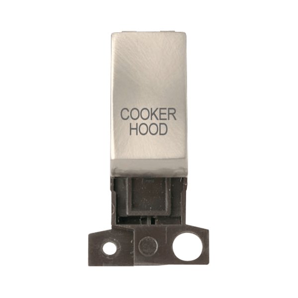 Click Scolmore MiniGrid 13A Double-Pole Ingot Cooker Hood Switch Satin Chrome - MD018SC-CH, Image 1 of 1
