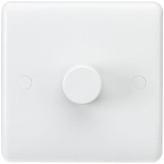 Knightsbridge Curved Edge 1G 40-400W Dimmer - White - CU2161