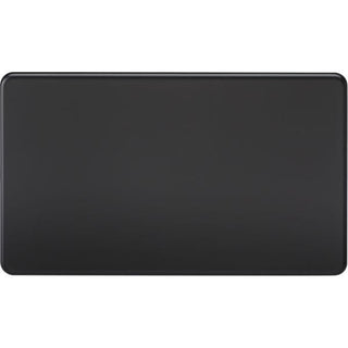 Knightsbridge Screwless 2G Blanking Plate - Matt Black - SF8360MB