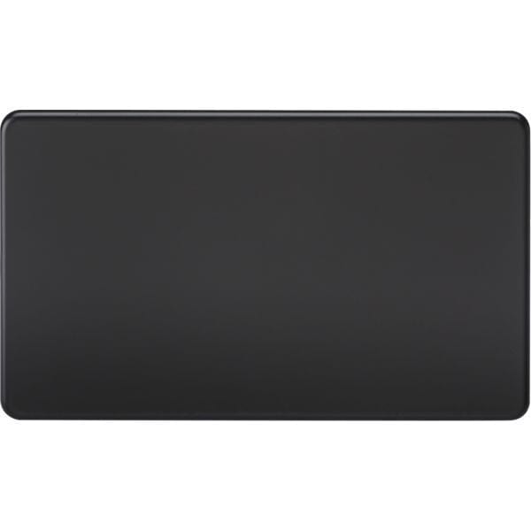 Knightsbridge Screwless 2G Blanking Plate - Matt Black - SF8360MB, Image 1 of 1